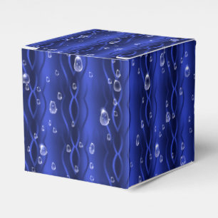 Ballotins gouttes de pluie sur le métal bleu