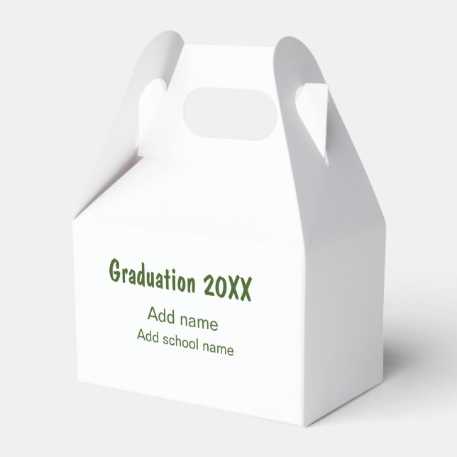 Ballotins Graduation 20XX ajouter nom année école vert moder (Verso)