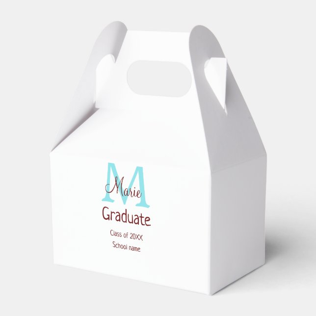 Ballotins Gradué ajouter nom monogramme vert rose simple min (Verso)