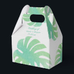 Ballotins Grandes feuilles de Monstera Verdure Botanique Mar<br><div class="desc">Boîte de faveur pour mariage - Bonbons/Cadeaux Invité Thème Hawaïen Tropical Dessin Original à la Main</div>