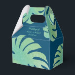 Ballotins Grandes feuilles de Monstera Verdure Botanique Mar<br><div class="desc">Boîte de Faveur pour Mariage - Bonbons/Cadeaux Invités Thème Hawaï Tropical Dessin Original à la Main</div>