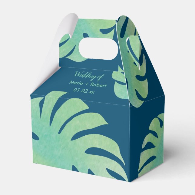 Ballotins Grandes feuilles de Monstera Verdure Botanique Mar (Verso)