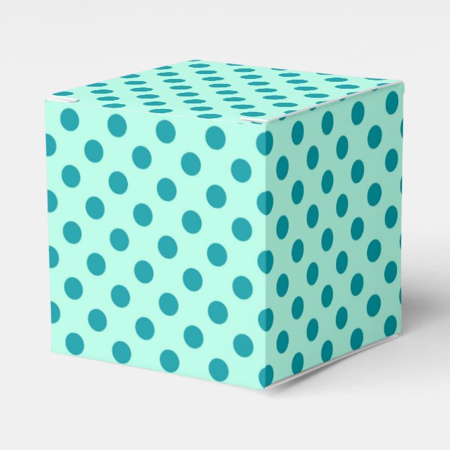 Ballotins Grands points rétro - aqua et turquoise (Verso)