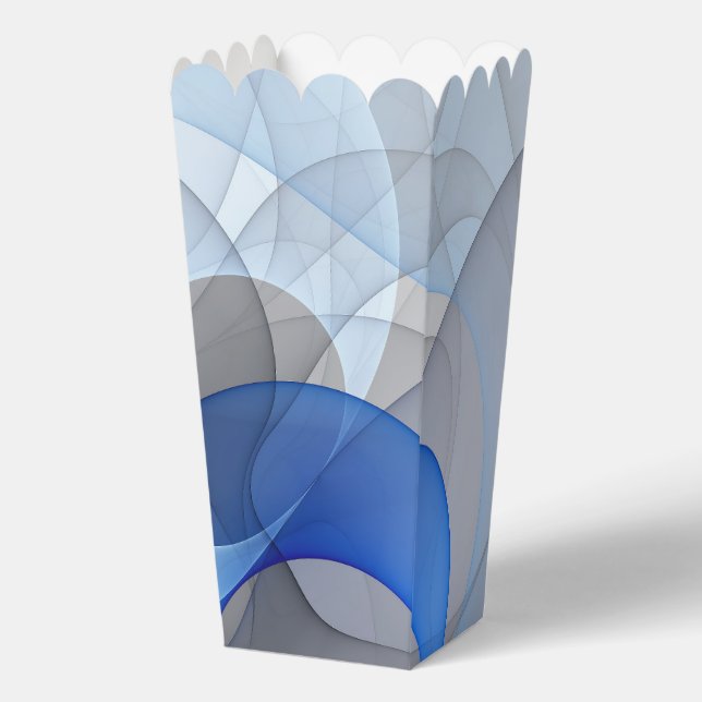 Ballotins Graphisme d'art fractal abstrait bleu gris moderne (Recto)