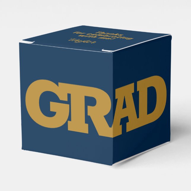 Ballotins Gras GRAD Gold et Navy Graduation Party (Verso)