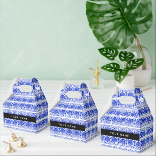 Ballotins Grec Fret Arabesque Bleu, Votre Nom, Personnaliser