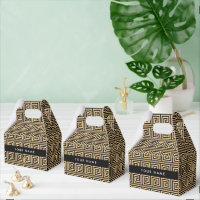 Grec Meander Key Brown, Votre Nom, Personnaliser