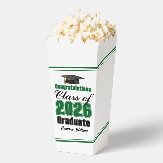 Ballotins Green Class of 2026 Graduation Party Popcorn (Sauté)