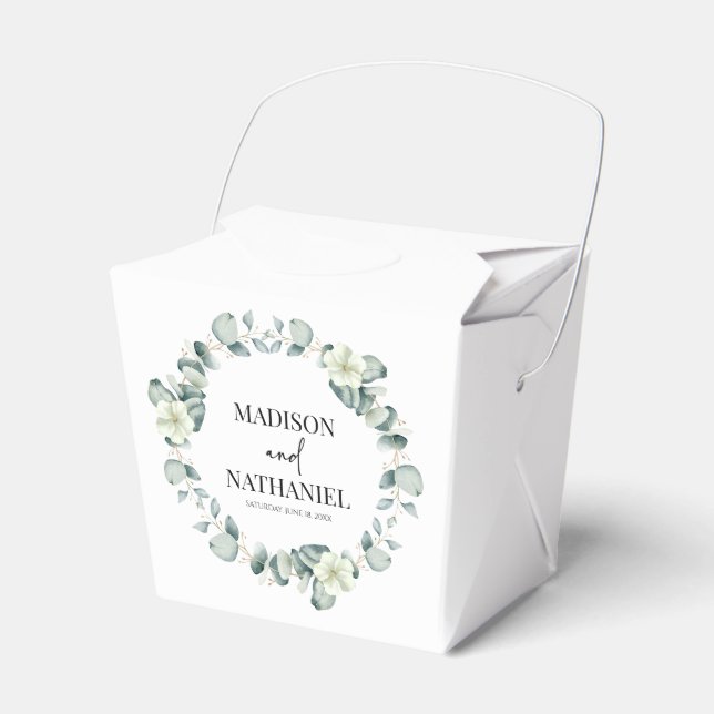 Ballotins Green Eucalyptus Feuille Verdure Mariage botanique (Verso)