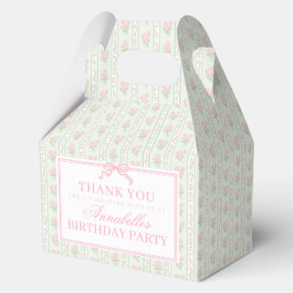 Ballotins Green Fancy Floral Birthday Party Gable Favor
