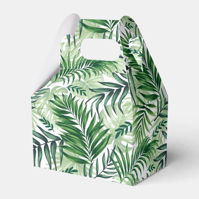 Ballotins Green Tropical Palm & Monstera Feuille (Verso)