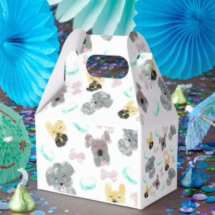 Ballotins Gribouillis de fête canine Rose Bleu