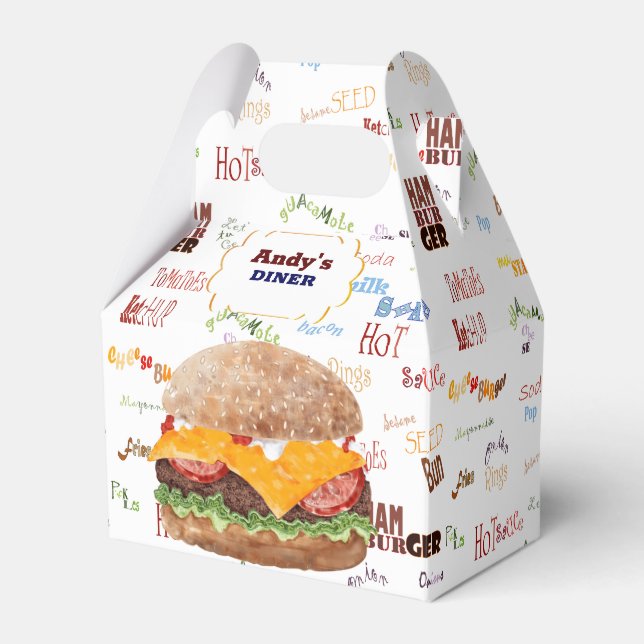 Ballotins Grill de barbecue de cheeseburger de restauration  (Verso)