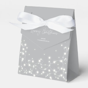 Ballotins Gris Joyeux Noël Lumières scintillantes
