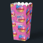 Ballotins Groovy Disco Ball Birthday Party Gold Pink Glitter<br><div class="desc">Do you love the 80s dancing disco ball? The 70s disco ball? Look at our Groovy Disco Ball Birthday Party Gold Pink Glitter Favor Boxes! Celebrate in style with our vibrant birthday disco ball hot pink favor boxes featuring a colorful gold mirror disco ball and dazzling typography with a digital...</div>