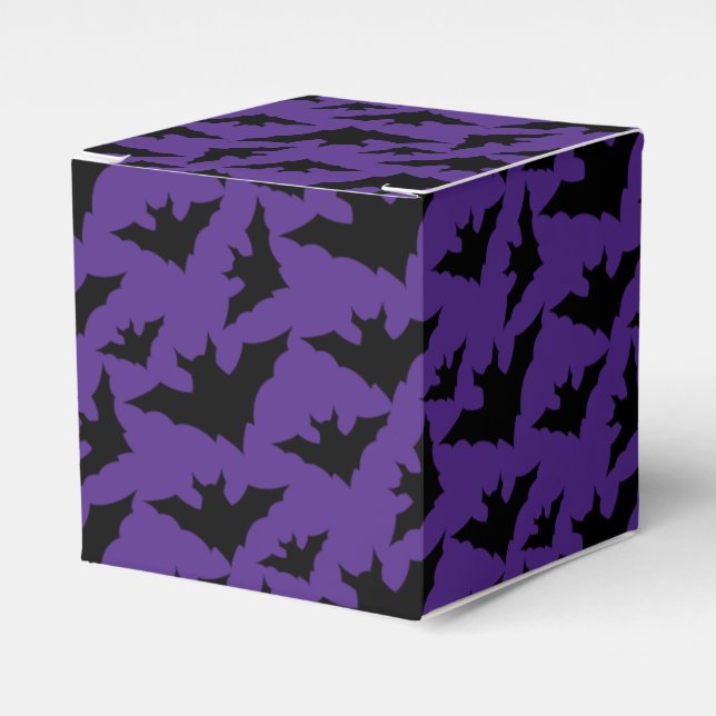 Ballotins Halloween chauves-souris violet cool éffrayant mot (Verso)