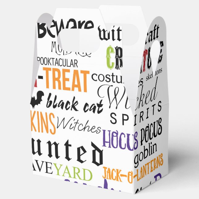 Ballotins Halloween Mots Typographie Fun Party Favoriser les (Ouvert)