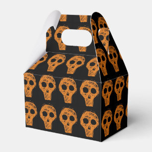 Ballotins Halloween Orange Skuls Motif Noir