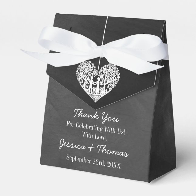 Ballotins Hanging Heart Tree Chalkboard Mariage Collection (Verso)