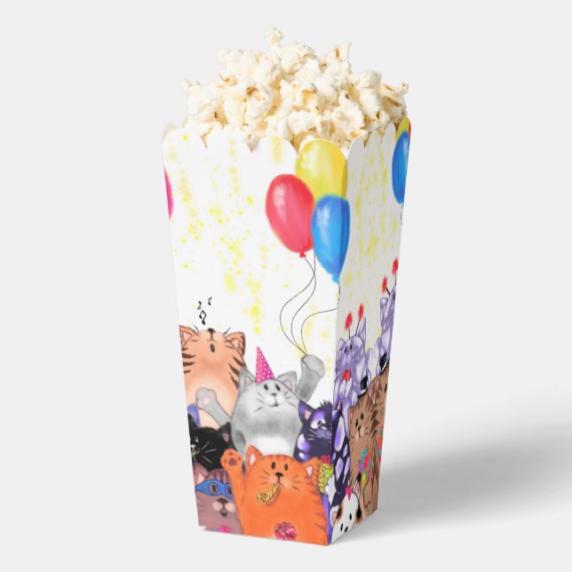 Ballotins Happy Cat Party Popcorn Box (Sauté)