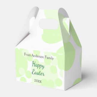 Ballotins Happy Easter gray green polka dots family name