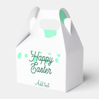 Ballotins Happy Easter green eggs pastel name date simple