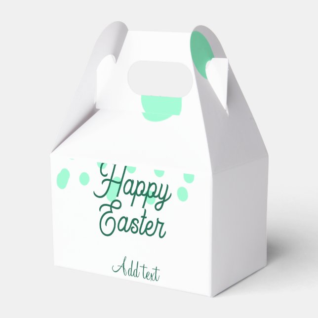 Ballotins Happy Easter green eggs pastel name date simple  (Verso)