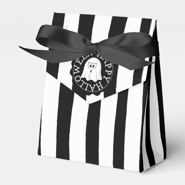 Ballotins Happy Halloween Black and White Party Favoriser le (Verso)