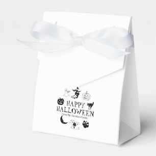 Ballotins Happy Halloween traiter nom personnalisé noir blan