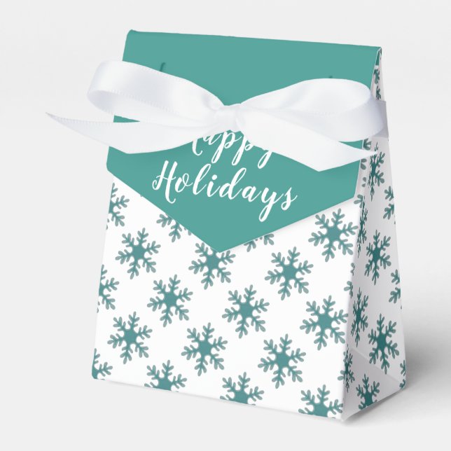 Ballotins Happy Holidays Blue Snowflake Motif (Verso)