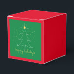 Ballotins Happy Holidays élégante boîte cadeau de Noël<br><div class="desc">Joyeux Noël boîte cadeau de Noël parfait pour un petit cadeau. Style classique élégant rouge et vert de vacances.</div>