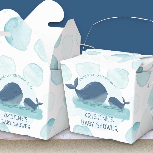 Ballotins Happy Whales Ocean Bubbles Baby shower (Ocean themed favor boxes - Happy Whales Baby Shower Collection)