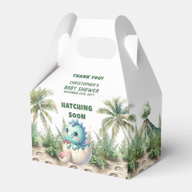 Ballotins Hatching Bientôt Baby Boy Dinosaur Party Favoriser (Verso)