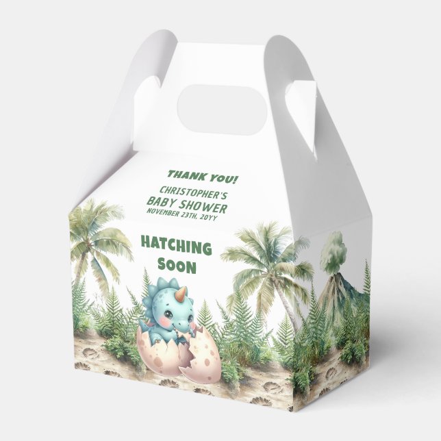 Ballotins Hatching Bientôt Guest Keepsaké Baby Merci boîte (Verso)