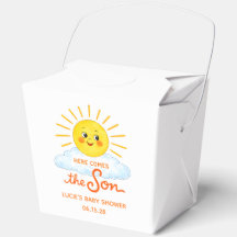 Here Comes the Son Hand Drawn Sunshine Baby Shower