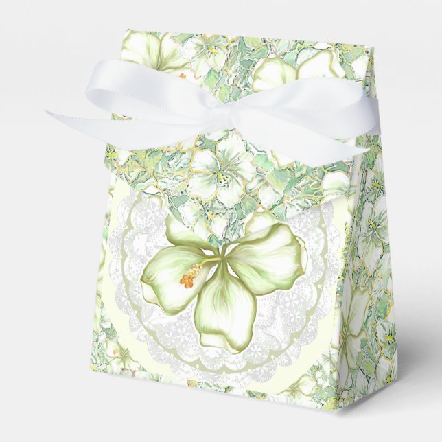 Ballotins Hibiscus & dentelle BLANC (Verso)