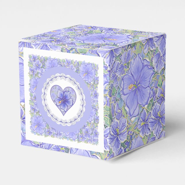 Ballotins Hibiscus & dentelle BLEU (Verso)