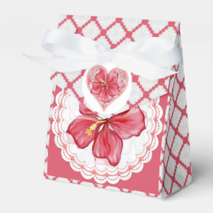 Ballotins Hibiscus & dentelle RED