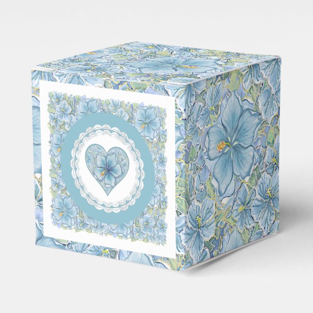 Ballotins Hibiscus & dentelle TURQUOISE (Verso)