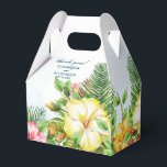Ballotins Hibiscus tropical Floral Jaune<br><div class="desc">Hibiscus avec feuillage tropical sur un lave bleu clair. Blue Wash peut être supprimé en modifiant la conception.</div>