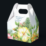 Ballotins Hibiscus Tropical Jaune Floral<br><div class="desc">Hibiscus avec Feuillage Tropical sur un Lavage Bleu Clair.
Le lavage bleu peut être supprimé en modifiant le design.</div>