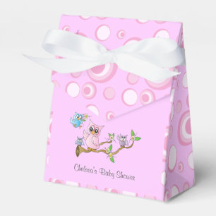 Ballotins Hibou bébé rose   Thème de douche