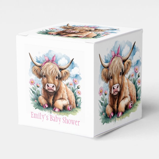 Ballotins Highland Cow Baby shower Bliss (Verso)