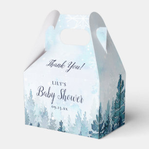 Ballotins Hiver Baby shower forestier rustique de pins