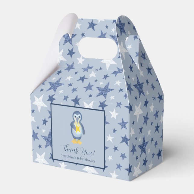 Ballotins Hiver Penguin Stars Motif Merci Baby shower (Verso)