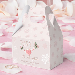 Ballotins Hiver rose Il fait froid dehors Baby shower