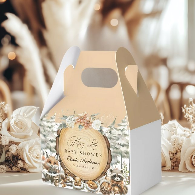 Ballotins Hiver Wonderland Baby shower des animaux de bois (Créateur téléchargé)