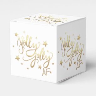 Ballotins Holly Jolly AF   Shiny Gold Faux Foil Script