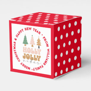 Ballotins holly jolly vibes, christmas rétro red script dots