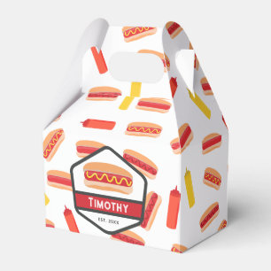 Ballotins Hot Dog Fast Food Motif Retro Monogramme